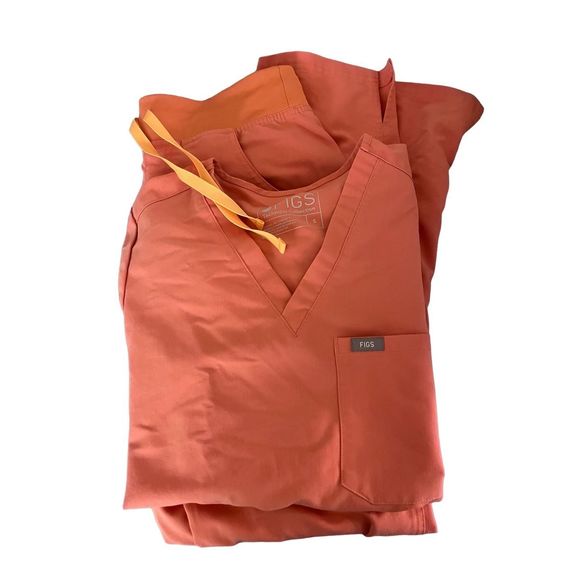 Figs Tops Figs Hot Coral Set Poshmark